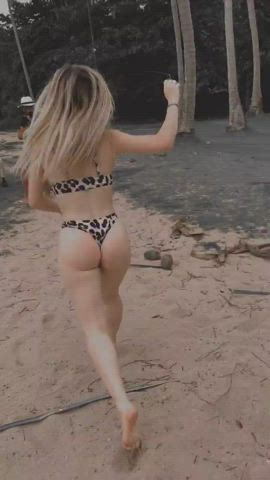 Ass Beach Bikini Coco Pale Thong gif