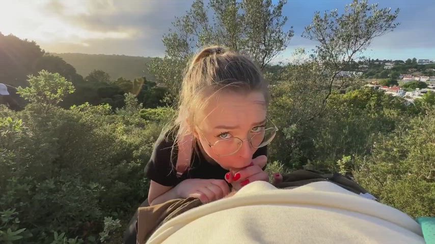 blowjob outdoor pov gif