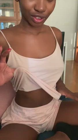 ebony shaking tank top gif