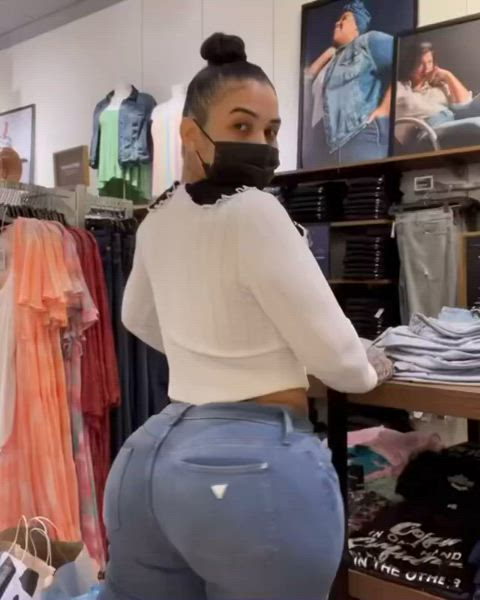 big ass jeans jiggle gif