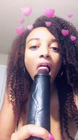 Dildo Gamer Girl Sucking gif