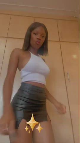 African Cute Dancing Ebony Legs Skirt South African Tease Twerking gif