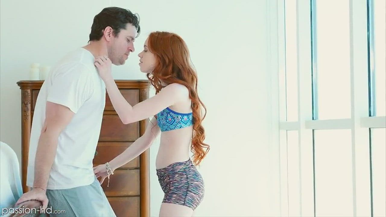 Dolly Little Kiss Pale Petite Redhead Size Difference Small Tits Tiny gif