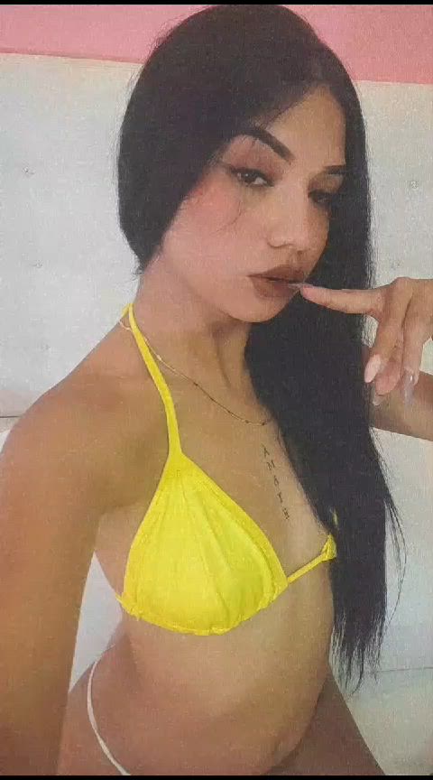 camgirl latina lingerie long hair sensual tattoo teen tits webcam gif