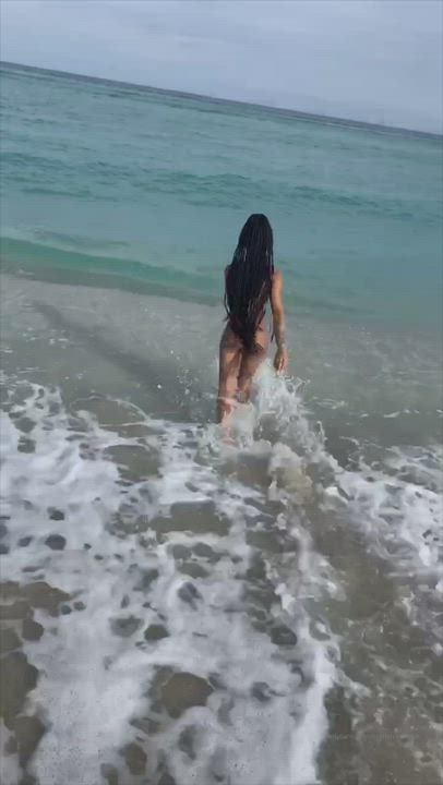 Beach Naked Wet gif