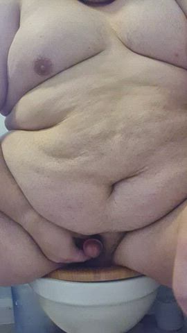 Chubby Cock Cumshot Male Masturbation gif