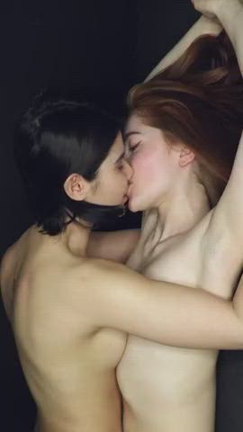 Jia Lissa Kissing Lesbian gif