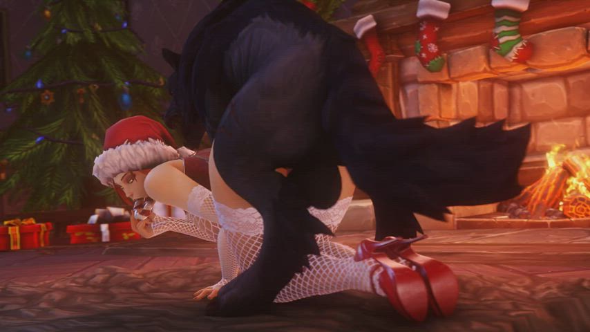 christmas doggystyle monster cock redhead sfm gif