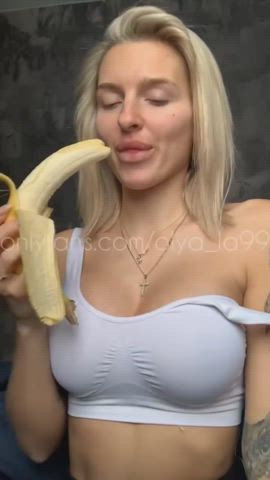 blowjob boobs food fetish small nipples sucking tits gif