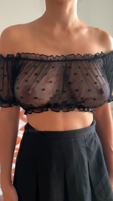 This seethru top made for teasing and pleasing