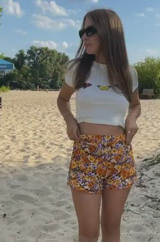 exhibitionist public strip gif