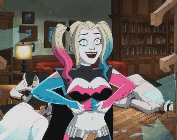 flashing harley quinn tits gif