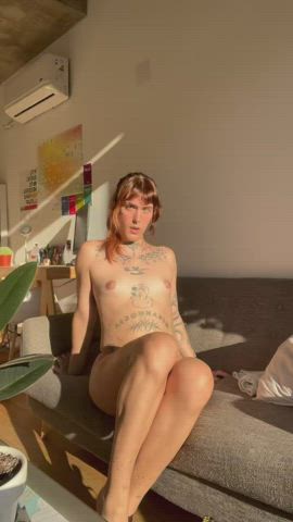 girl dick trans trans woman gif