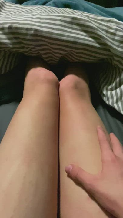 Cute Femboy Legs Squeezing gif