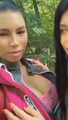 Anisyia Brunette Lesbian Tits gif