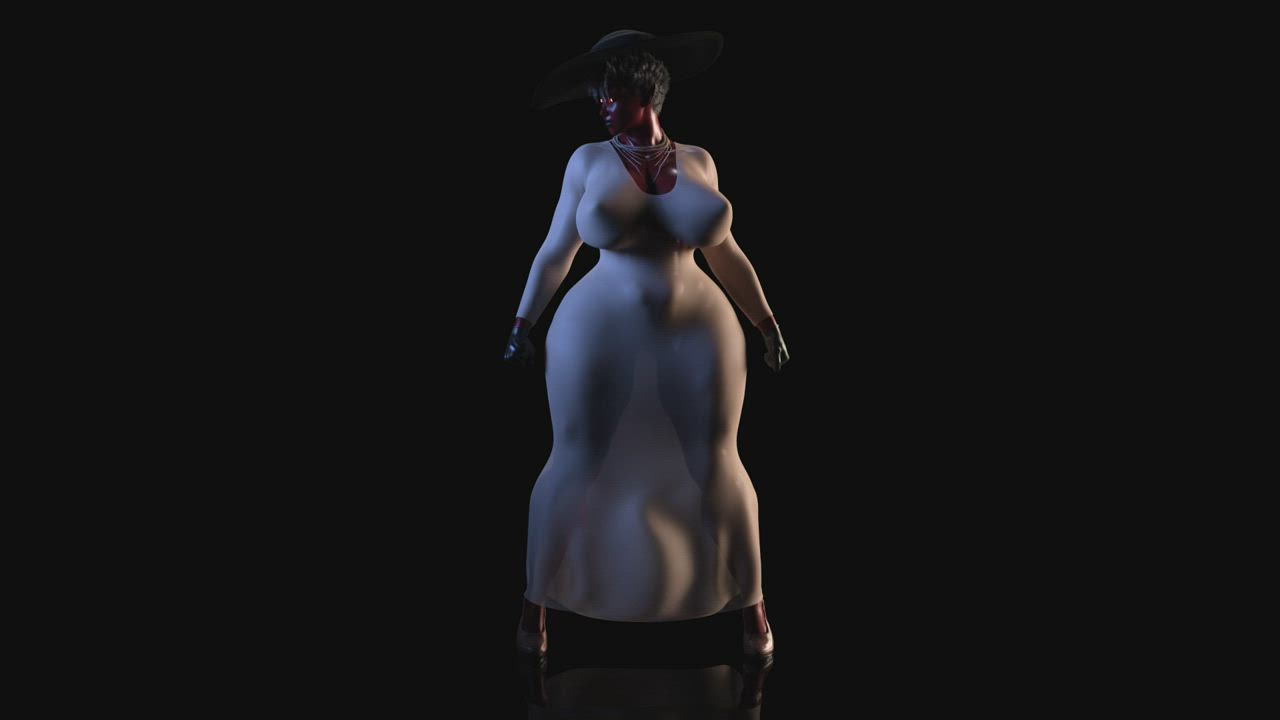 3D Animation Big Tits MILF Muscular Milf Tall gif