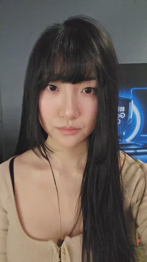 asian clothed gamer girl gif