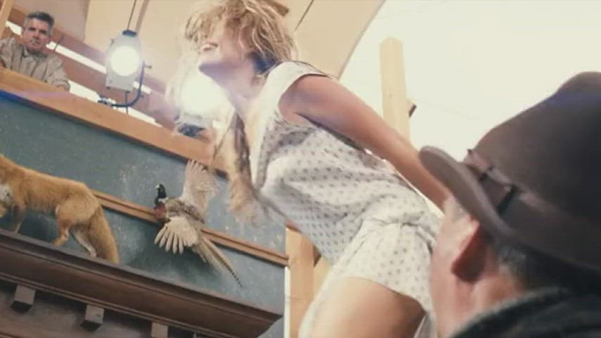 blonde margot robbie tits gif