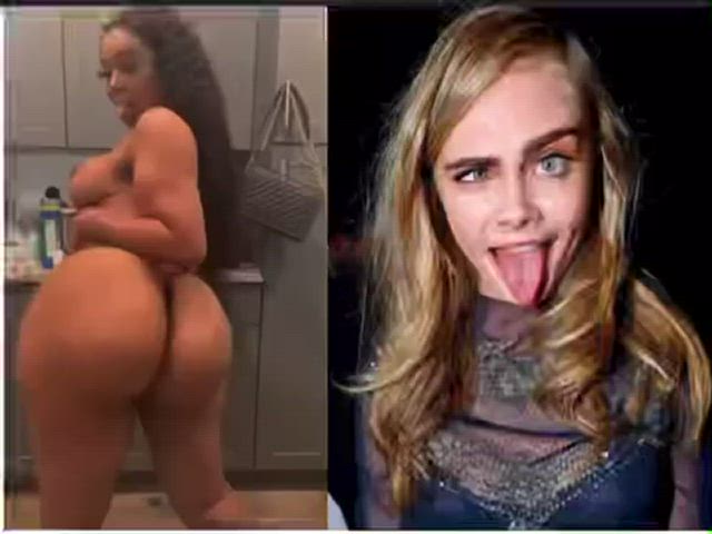 Ahegao Big Ass Cara Delevingne Megan Thee Stallion gif