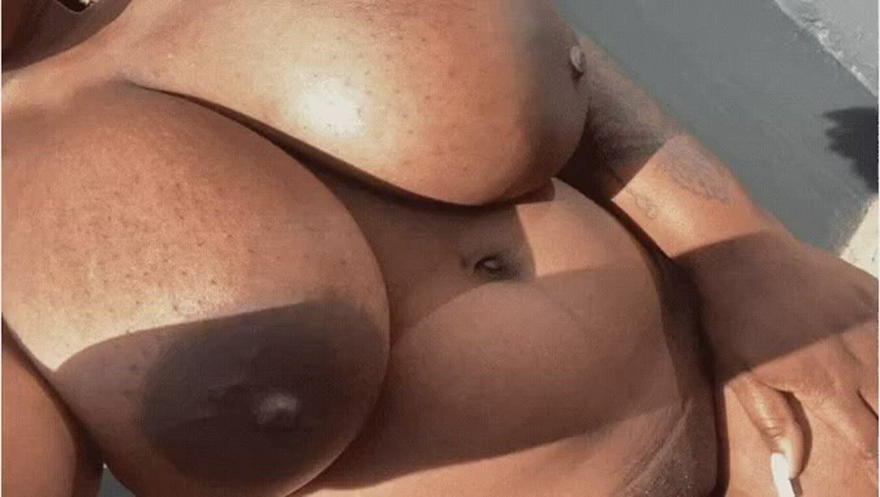 African BBW Big Tits Cute Ebony Jiggling South African gif