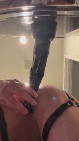 Actually obsessed with watching my tiny white clit bounce as this toy stretches me!