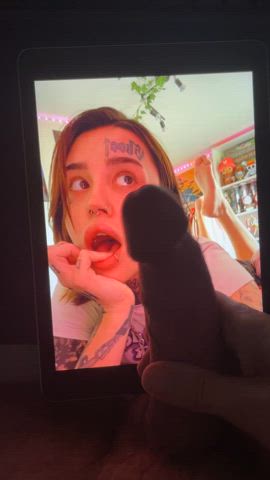 cum on feet cumshot tribute gif