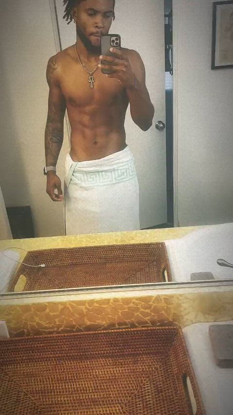 I know where you looking at, you want me to remove the towel?