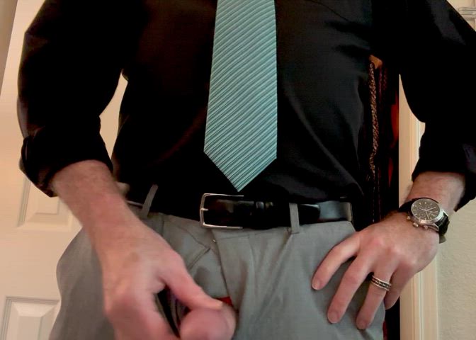 Horny Married Dad Drops Load Before Work