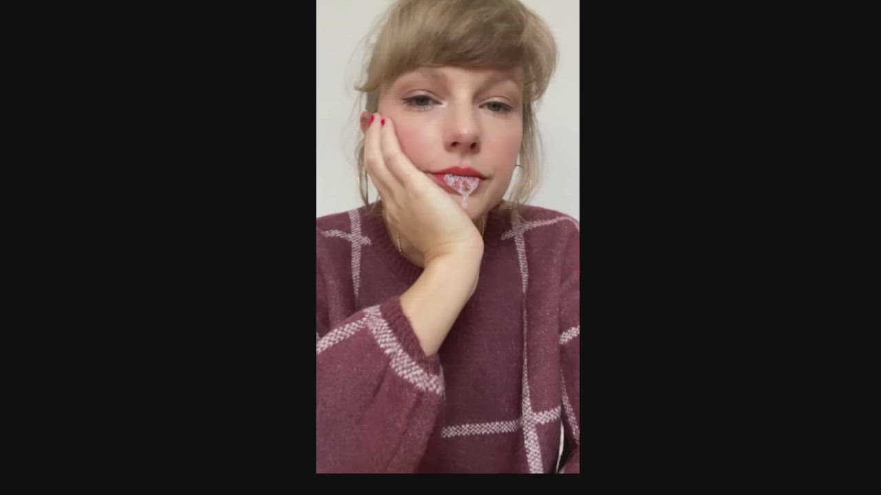 Celebrity Swallowing Taylor Swift gif