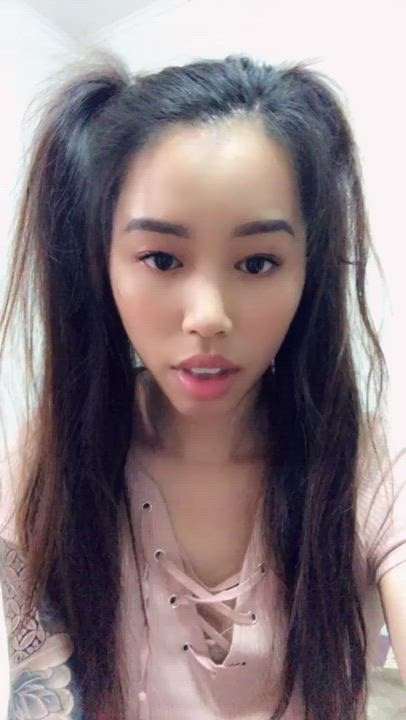 Ahegao Natural Tits Solo gif