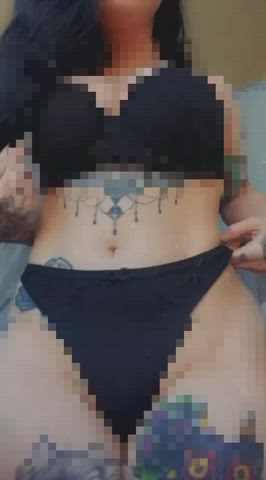 Alt Censored Clothed Emo Goth Lingerie gif