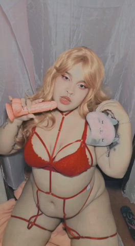 chubby domme femdom lingerie gif