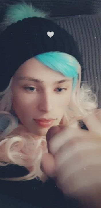 (T) Cute Alt Tgirl self facial