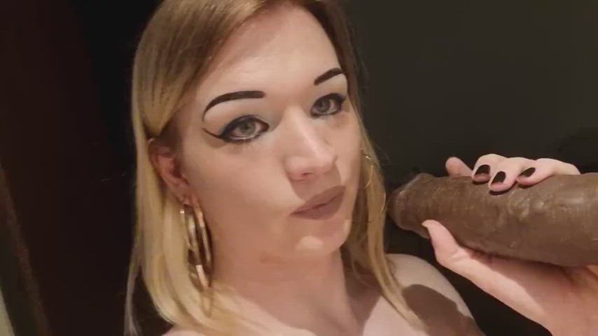 big dick blowjob bbc dildo femboy crossdressing gif