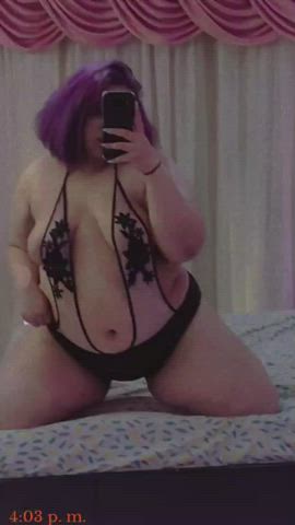 bbw chubby cosplay curvy lingerie gif