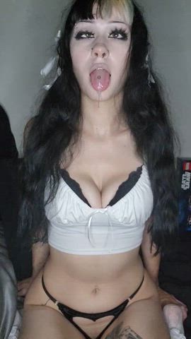 Would you fuck an ahegao girls tits? 