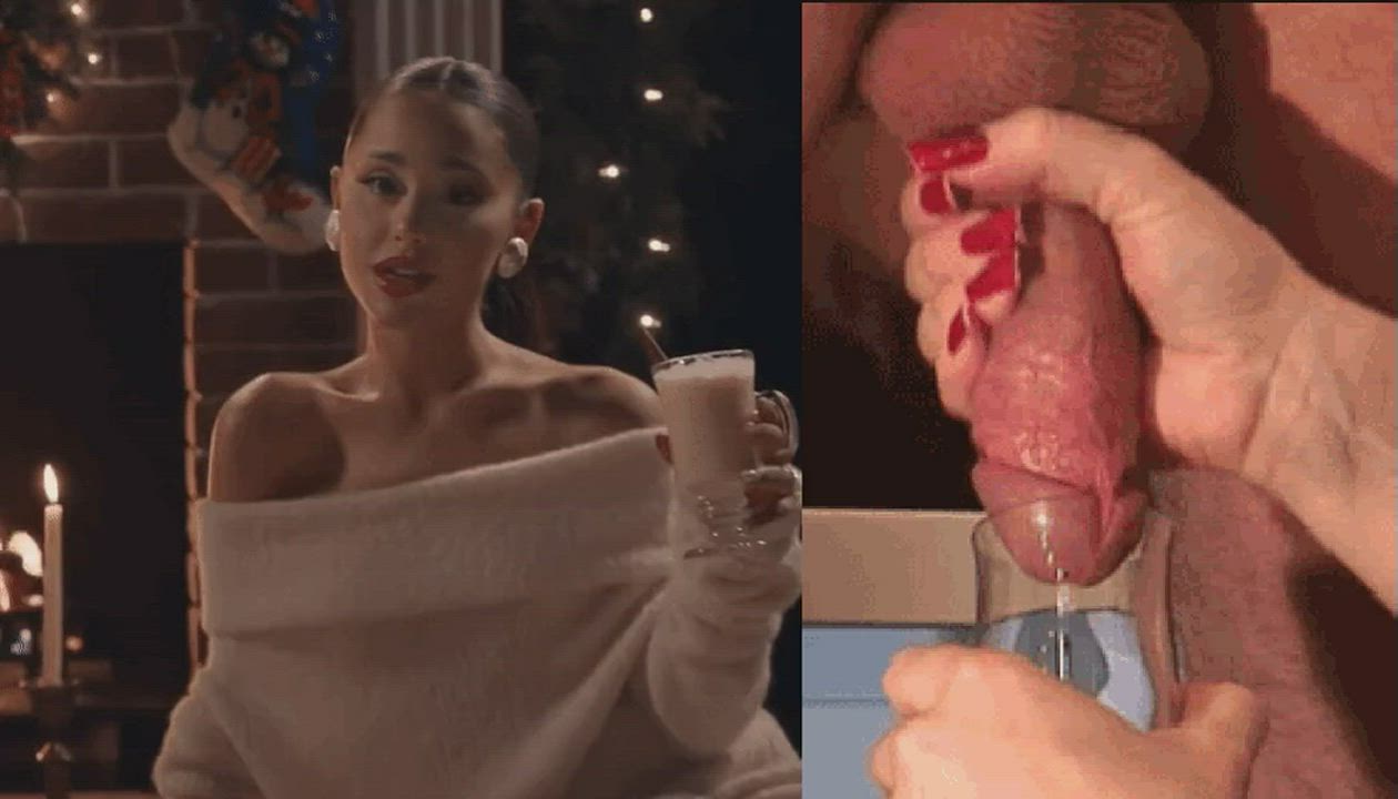 Ariana Grande Cum Fake gif