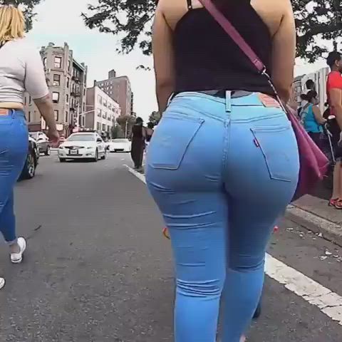 Ass Big Ass Booty Candid Jiggling Latina Thick Tight Uncut gif