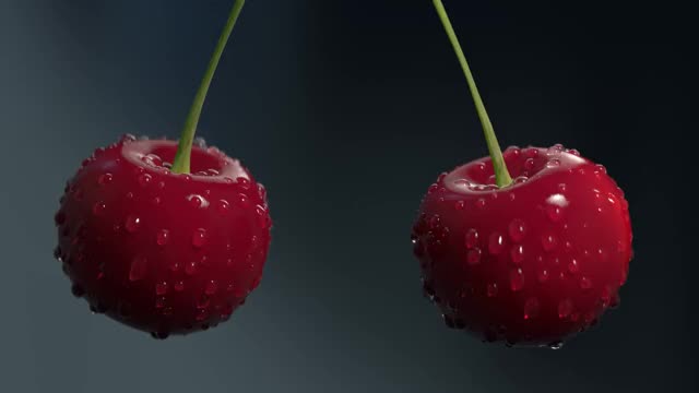 Cherry collision slowmo