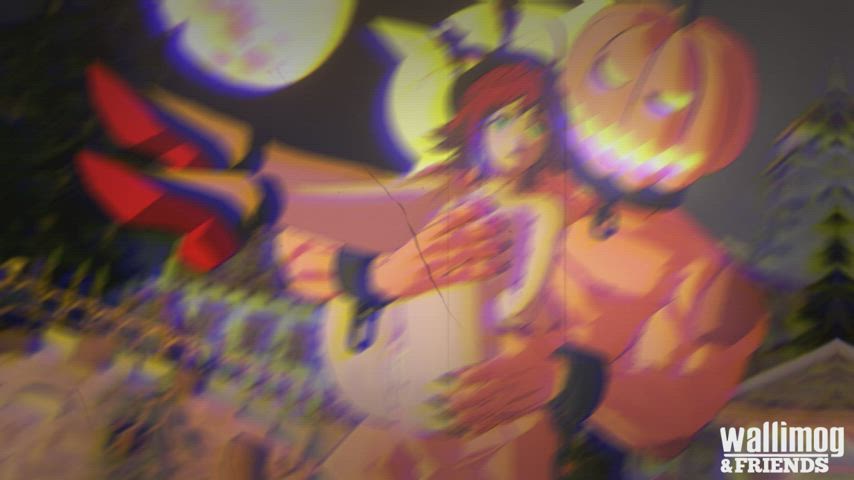 angel animation anime halloween hardcore hentai monster cock outdoor redhead gif