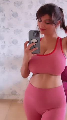 big tits desi workout gif