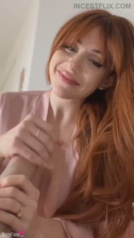 blowjob handjob joi mom pov redhead gif