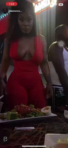 big tits ebony nipslip tiktok gif