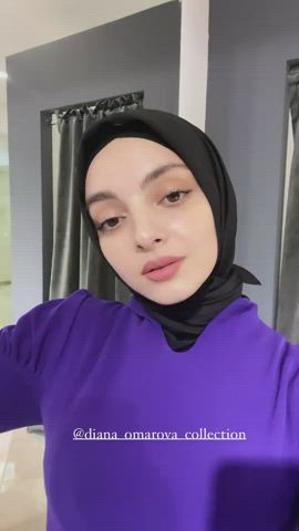 clothed hijab solo gif