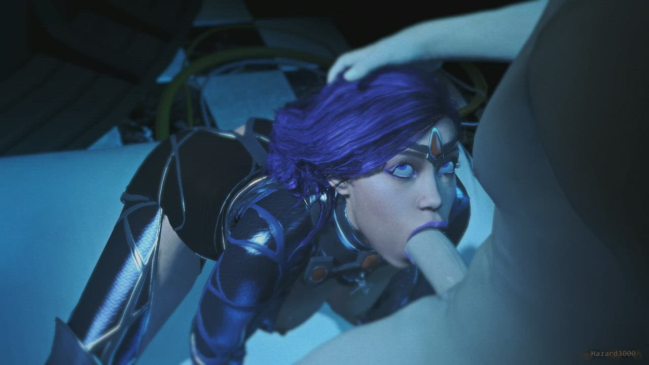 Blowjob Cum In Mouth Eye Contact SFM Saliva Sucking Throat Fuck gif