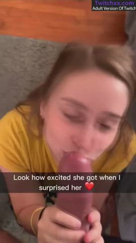 amateur babe blonde blowjob cum swallow cumshot onlyfans teen tiktok gif