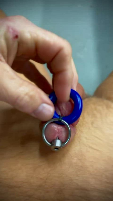My puffy dick after a hour of pumping... hope you don't mind a little precum.
