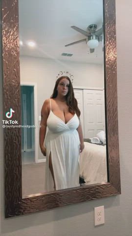 Busty Cleavage Dress gif