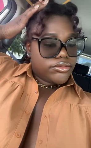 bbw ebony ponytail gif