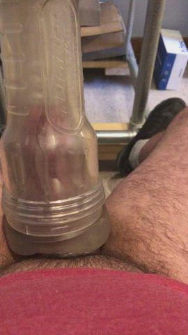 condom cumshot fleshlight fuck machine fucking machine hands free jerk off solo gif